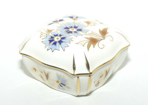 Zsolnay Hungary trinket box | Cornflower pattern