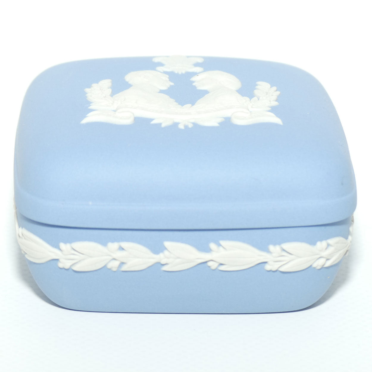 Wedgwood Jasper | White on Pale Blue | Royalty | 1981 Royal Wedding trinket box