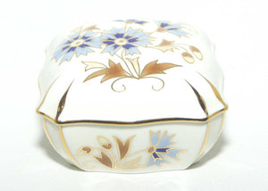 Zsolnay Hungary trinket box | Cornflower pattern