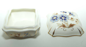 Zsolnay Hungary trinket box | Cornflower pattern