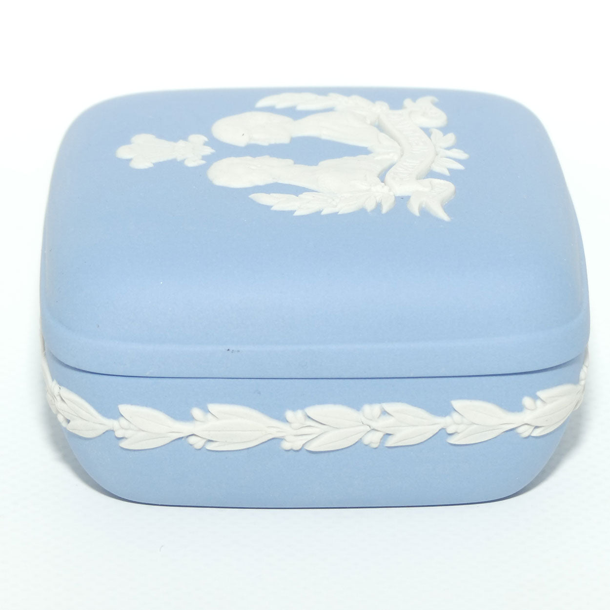 Wedgwood Jasper | White on Pale Blue | Royalty | 1981 Royal Wedding trinket box