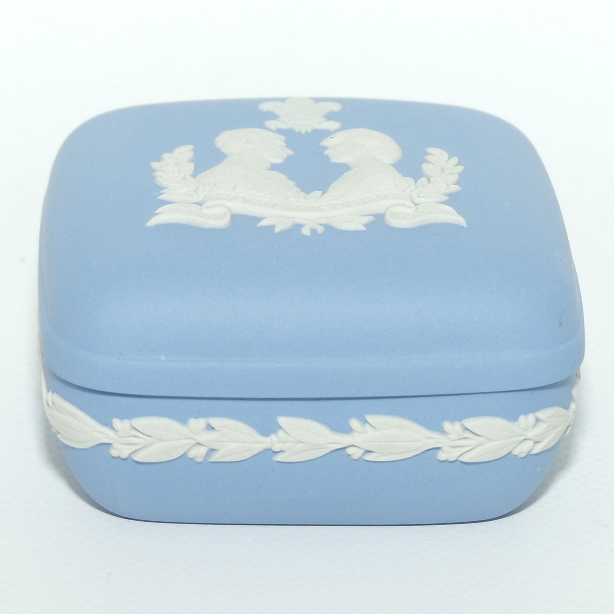 Wedgwood Jasper | White on Pale Blue | Royalty | 1981 Royal Wedding trinket box