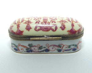 Meissen Ormolu Hinged hand painted needle box | Etui