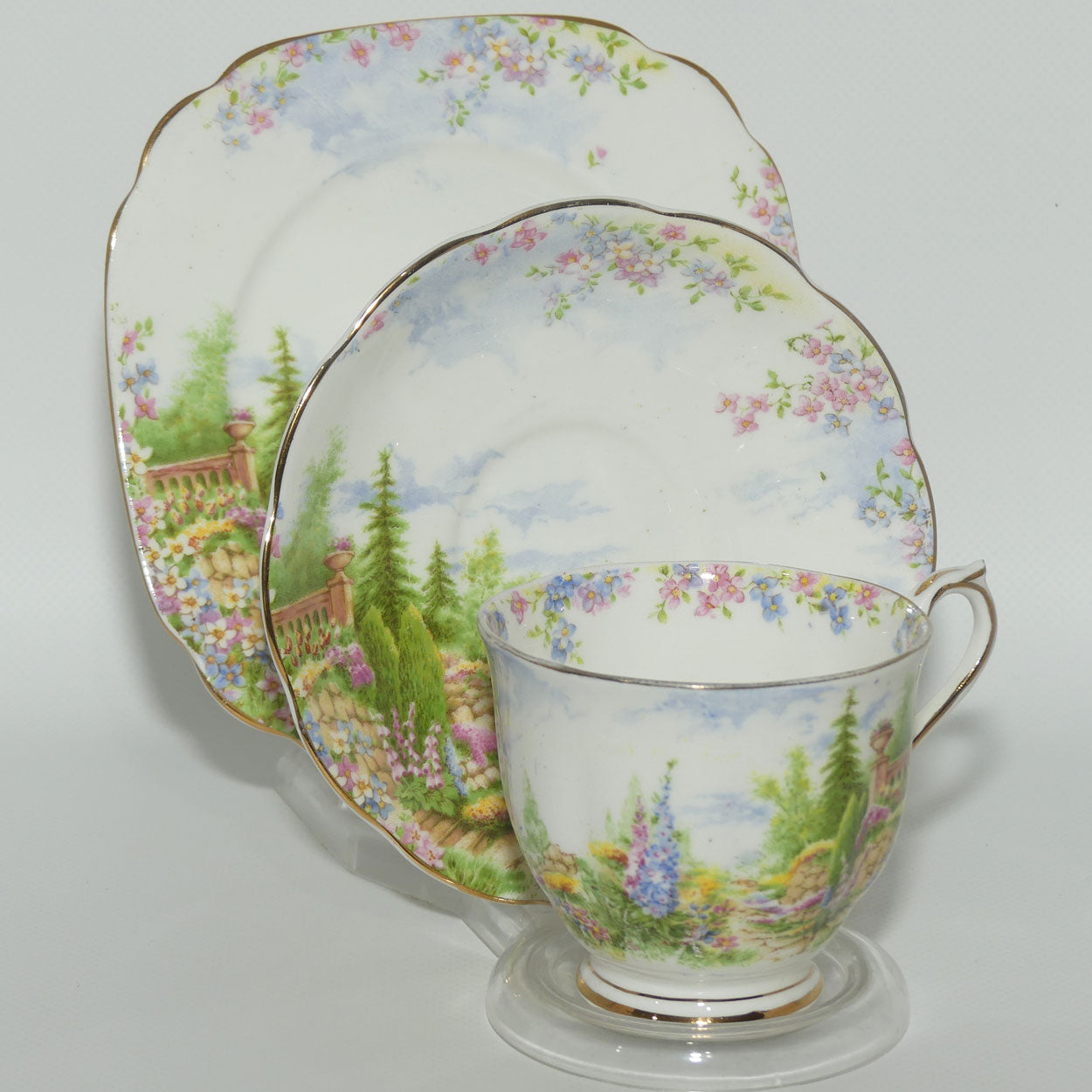 Royal Albert Bone China Kentish Rockery trio