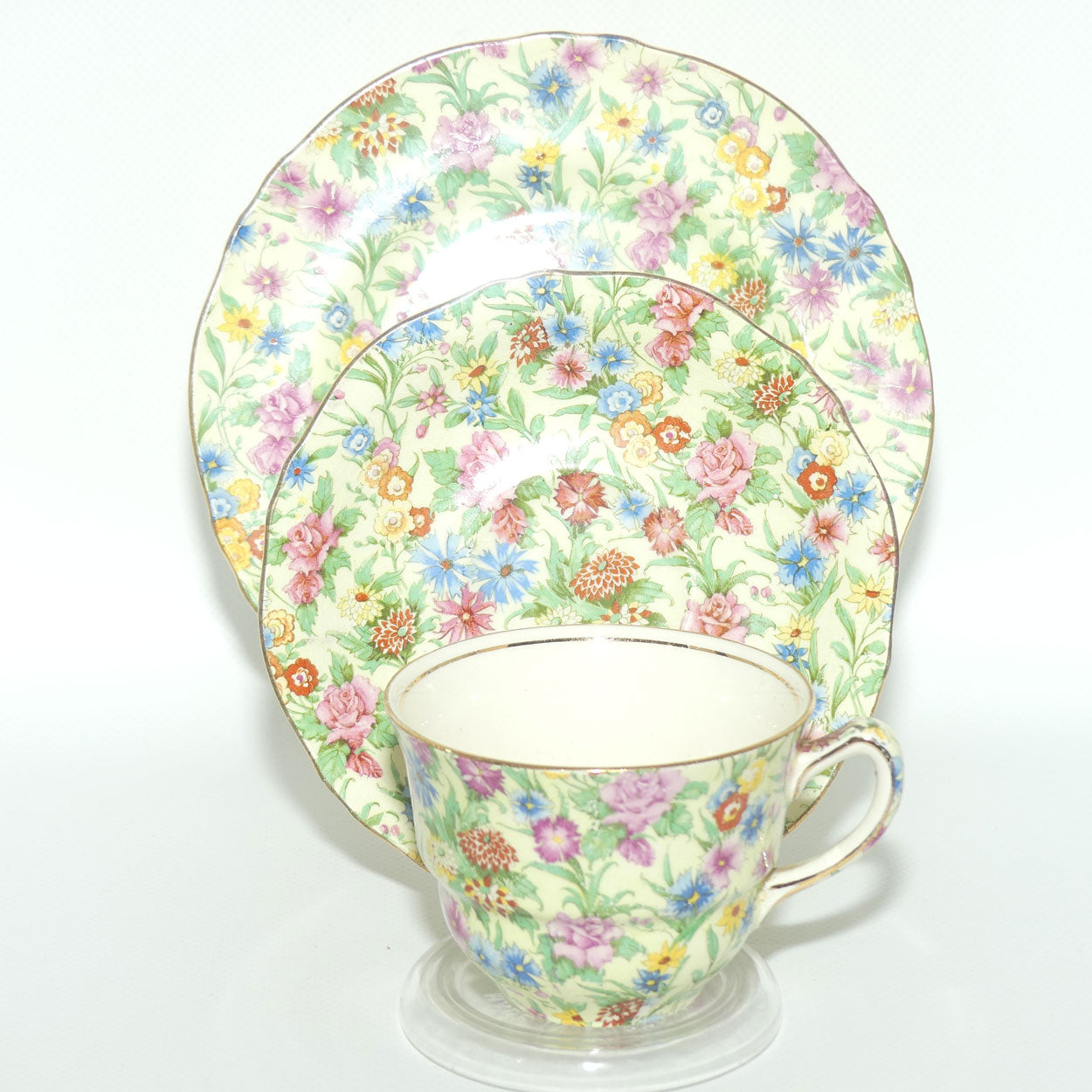 Royal Winton  Chintz Kew pattern tea trio | Round plate
