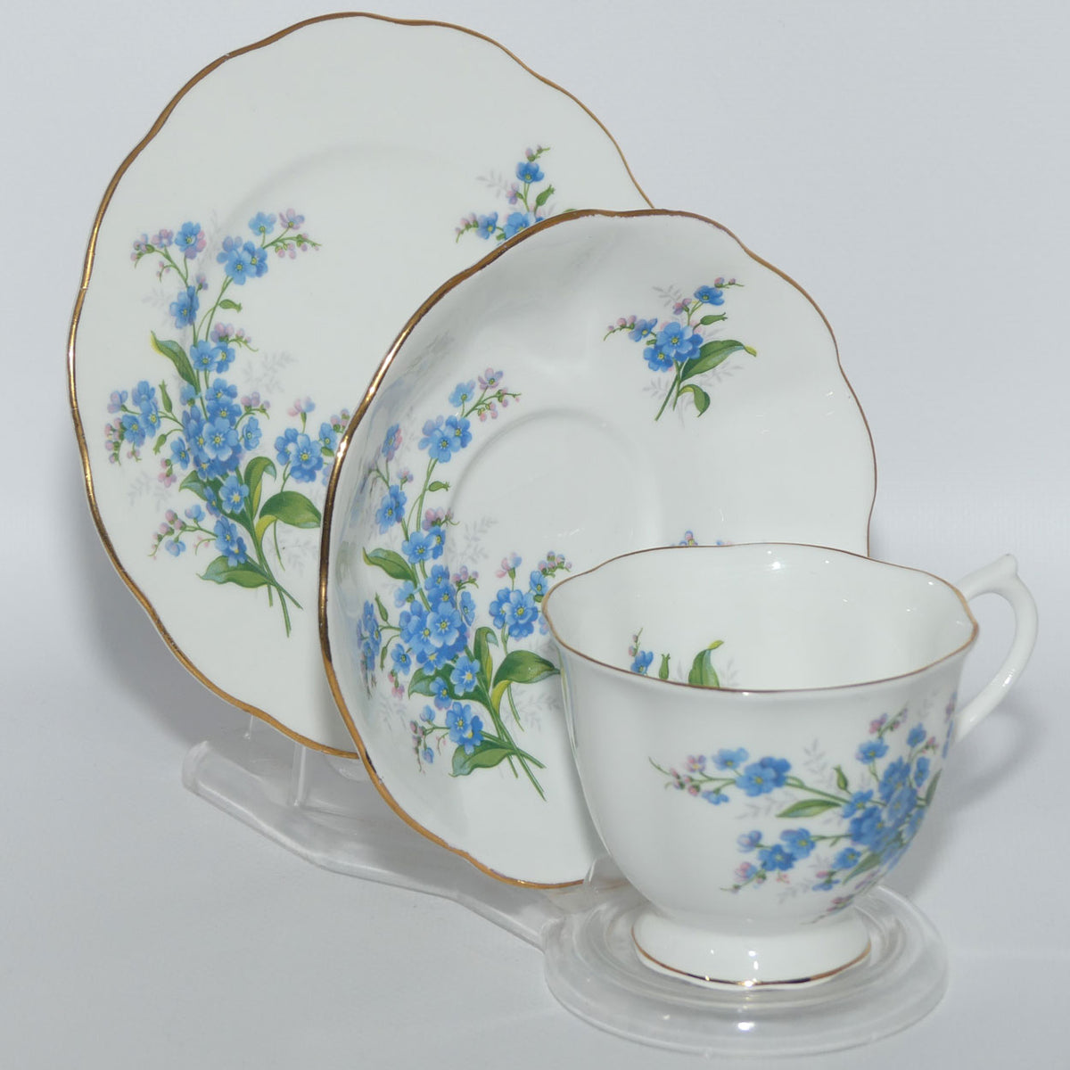 Royal Albert Forget me Not pattern trio
