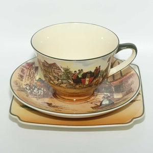 Royal Doulton Old English Coaching Scenes tea trio D6393