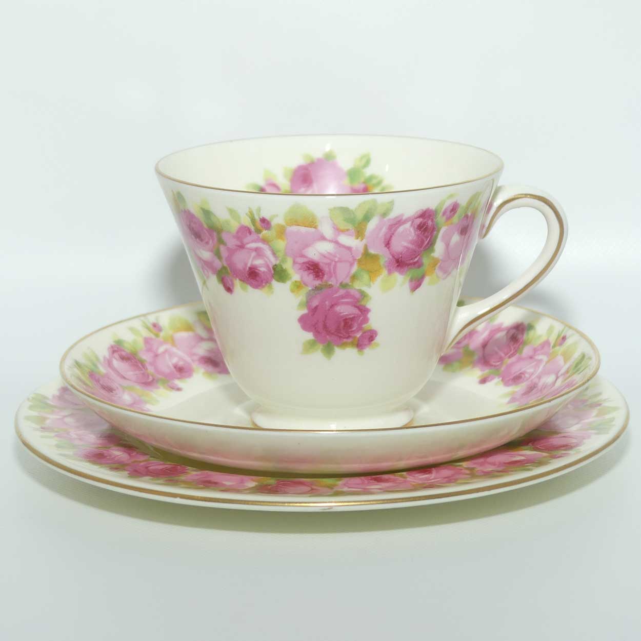 Royal Doulton Raby Rose pattern trio | V2339
