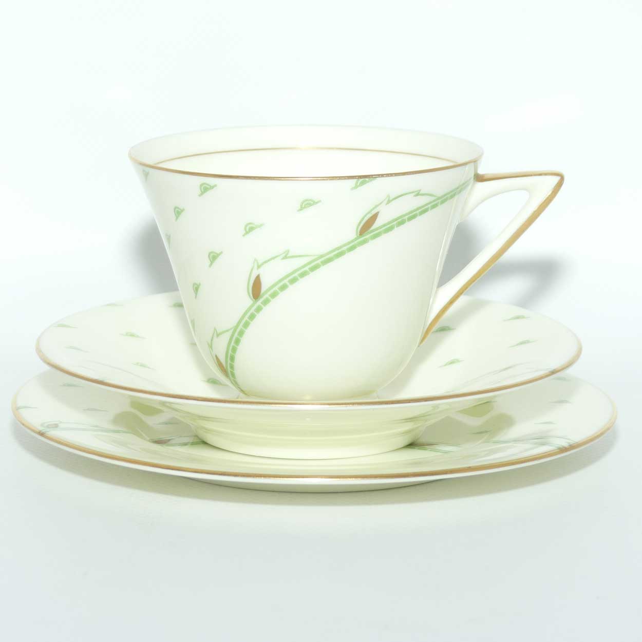 Royal Doulton Yvonne pattern trio | Art Deco | V1653