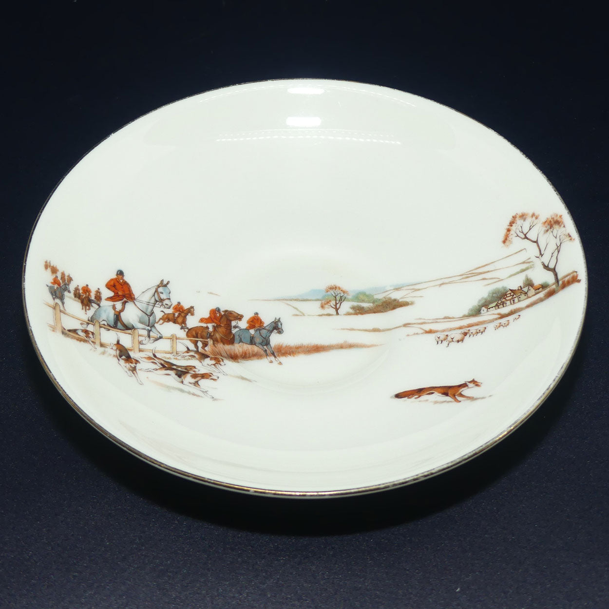 Royal Doulton Fox Hunting V1474 | Trio #1 | rare White Ground