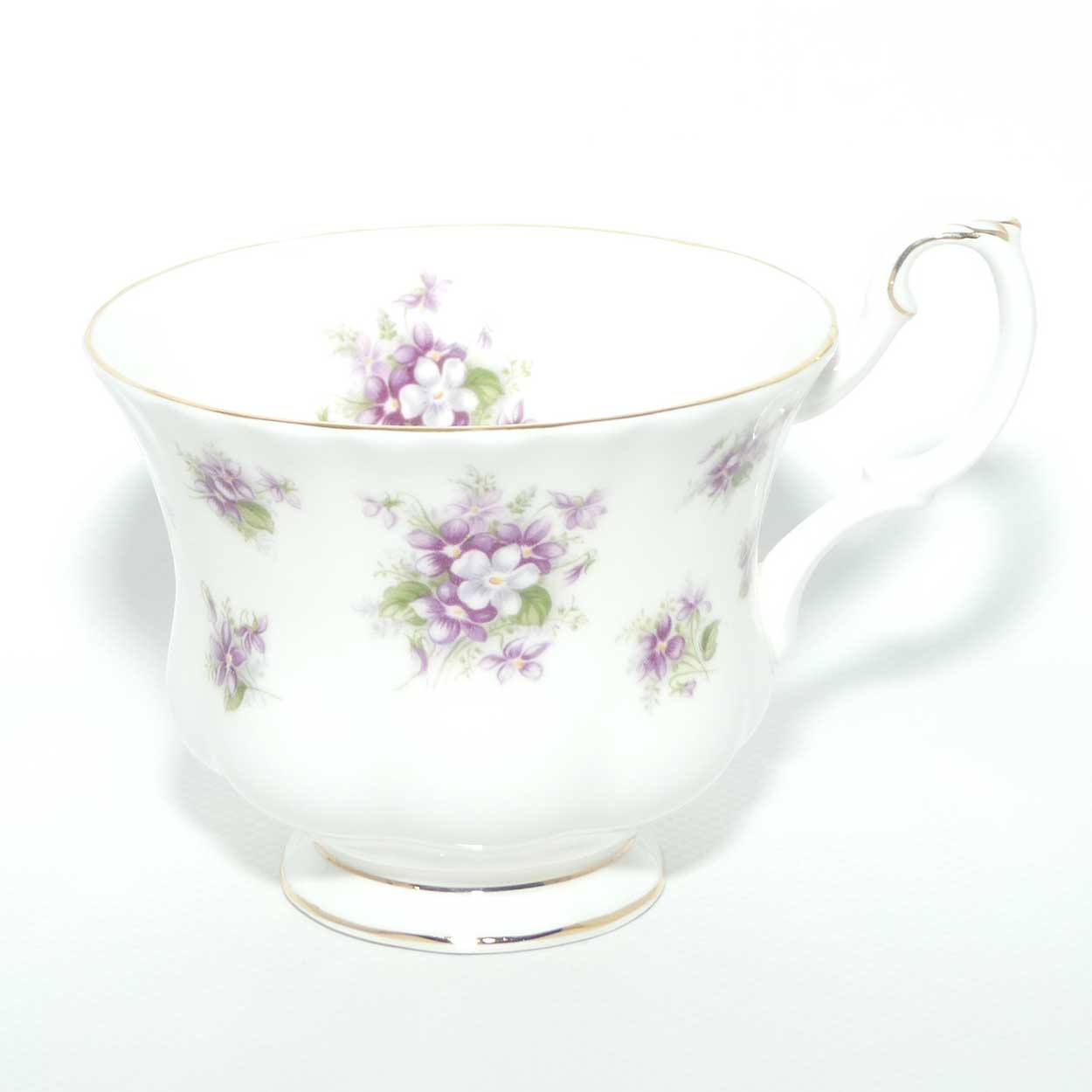 Royal Albert Bone China England Sweet Violets trio | © 1966 Royal Albert Ltd backstamp