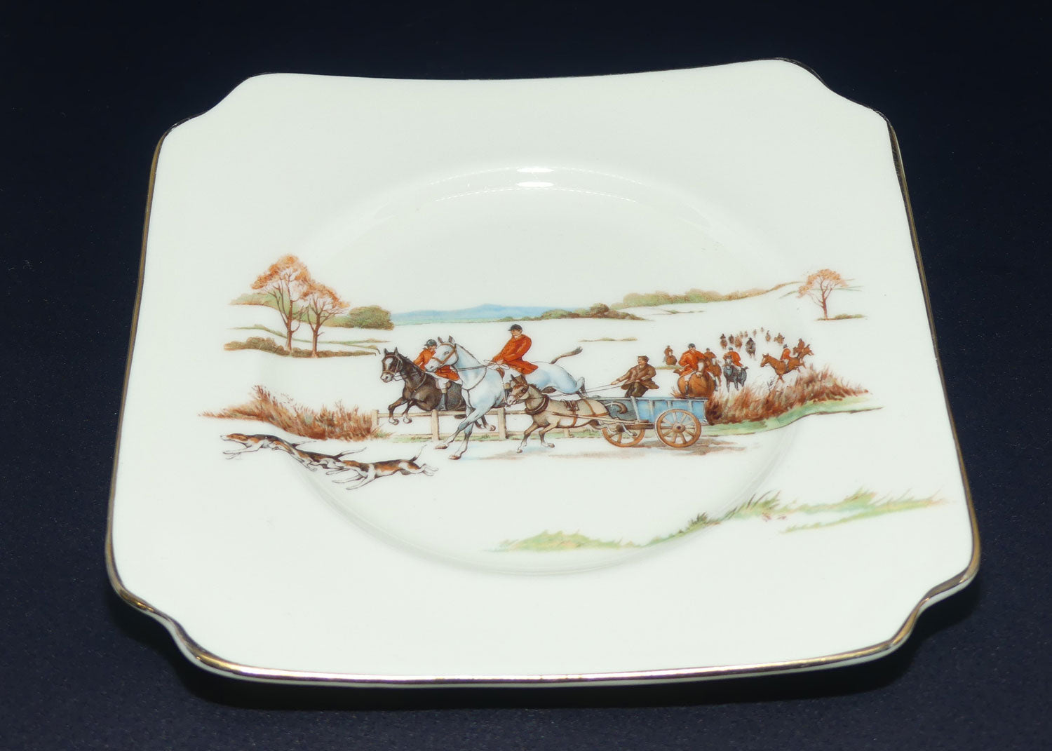Royal Doulton Fox Hunting V1474 | Trio #1 | rare White Ground
