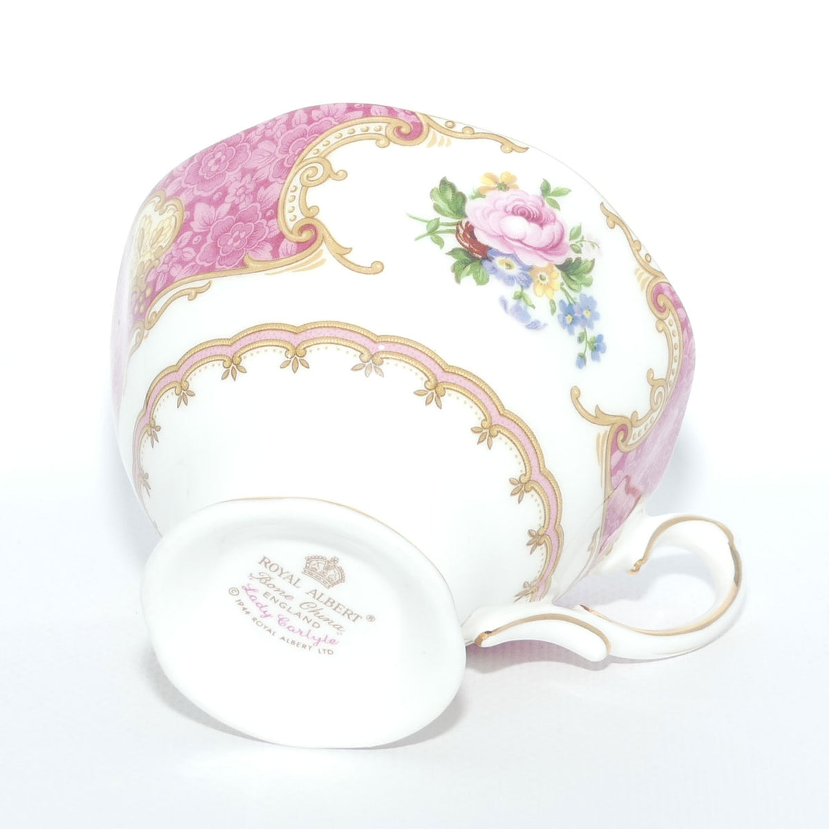 Royal Albert Bone China Lady Carlyle trio | Pink | Malvern | © 1944 Royal Albert Ltd