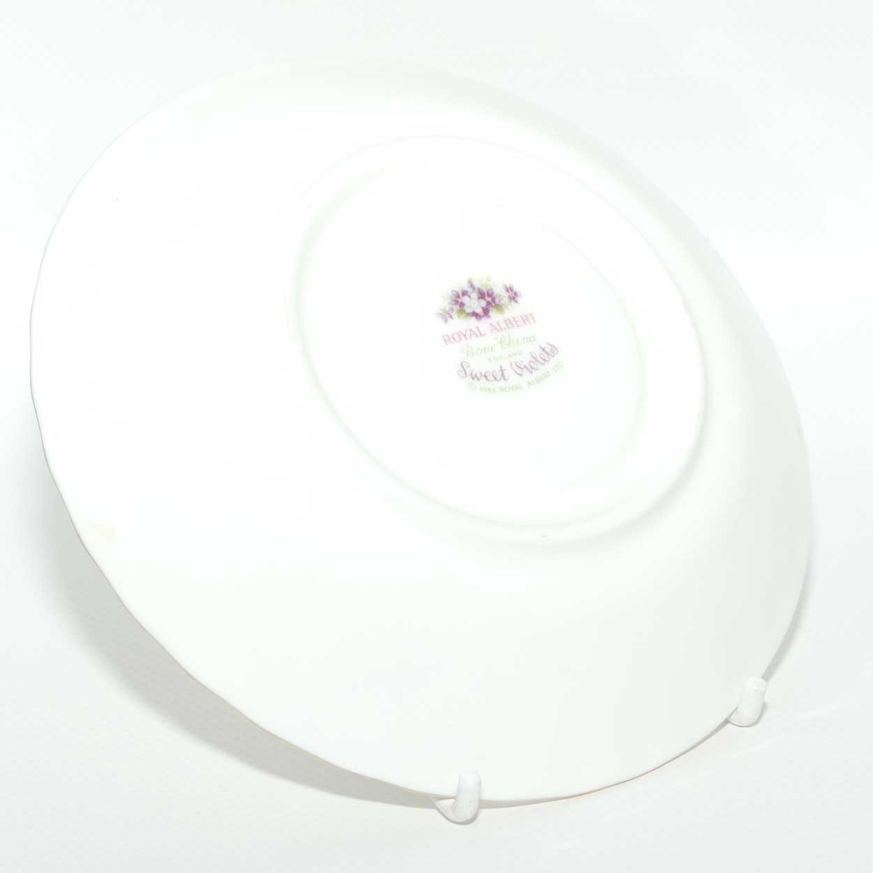 Royal Albert Bone China England Sweet Violets trio | © 1966 Royal Albert Ltd backstamp