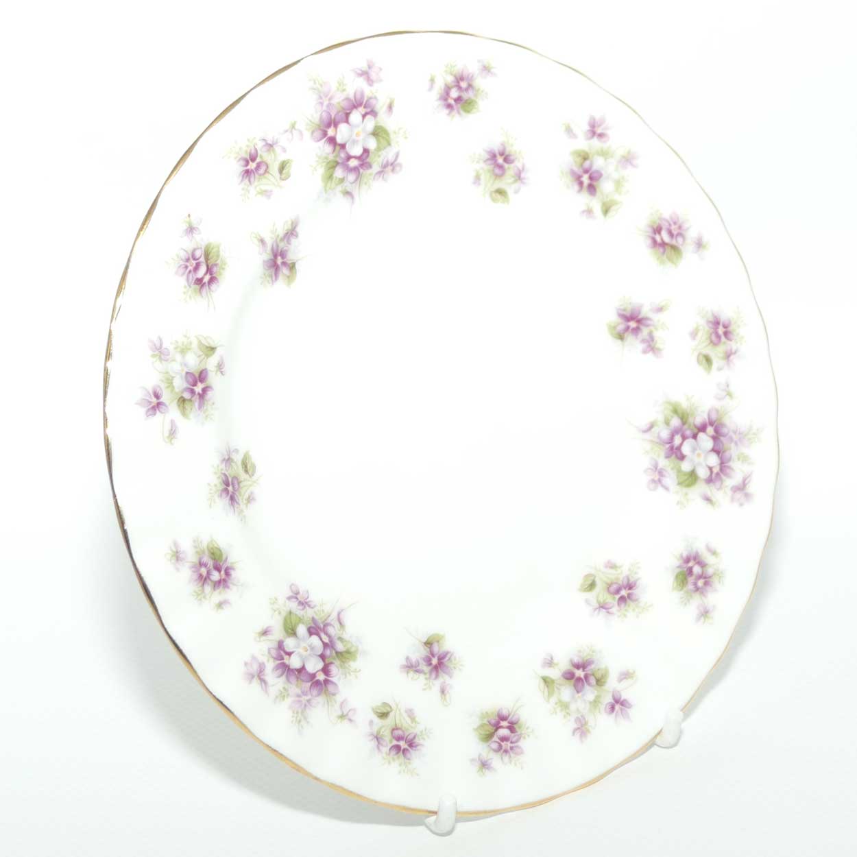 Royal Albert Bone China England Sweet Violets trio | © 1966 Royal Albert Ltd backstamp