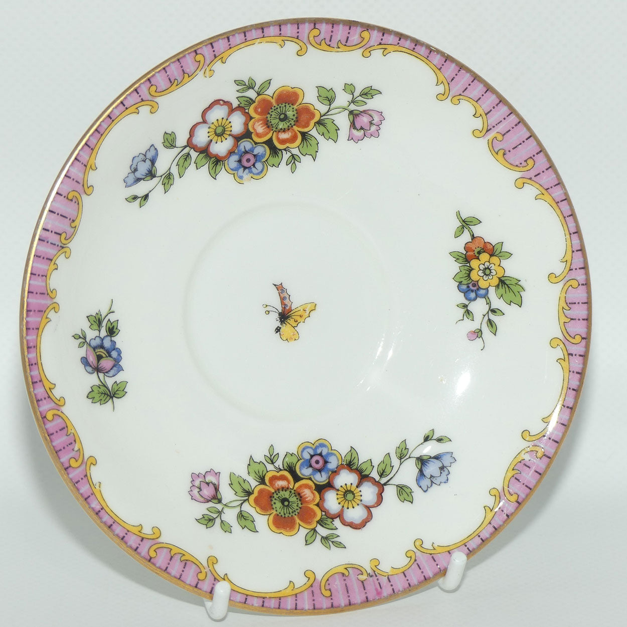 Aynsley Bone China Butterfly and Floral trio