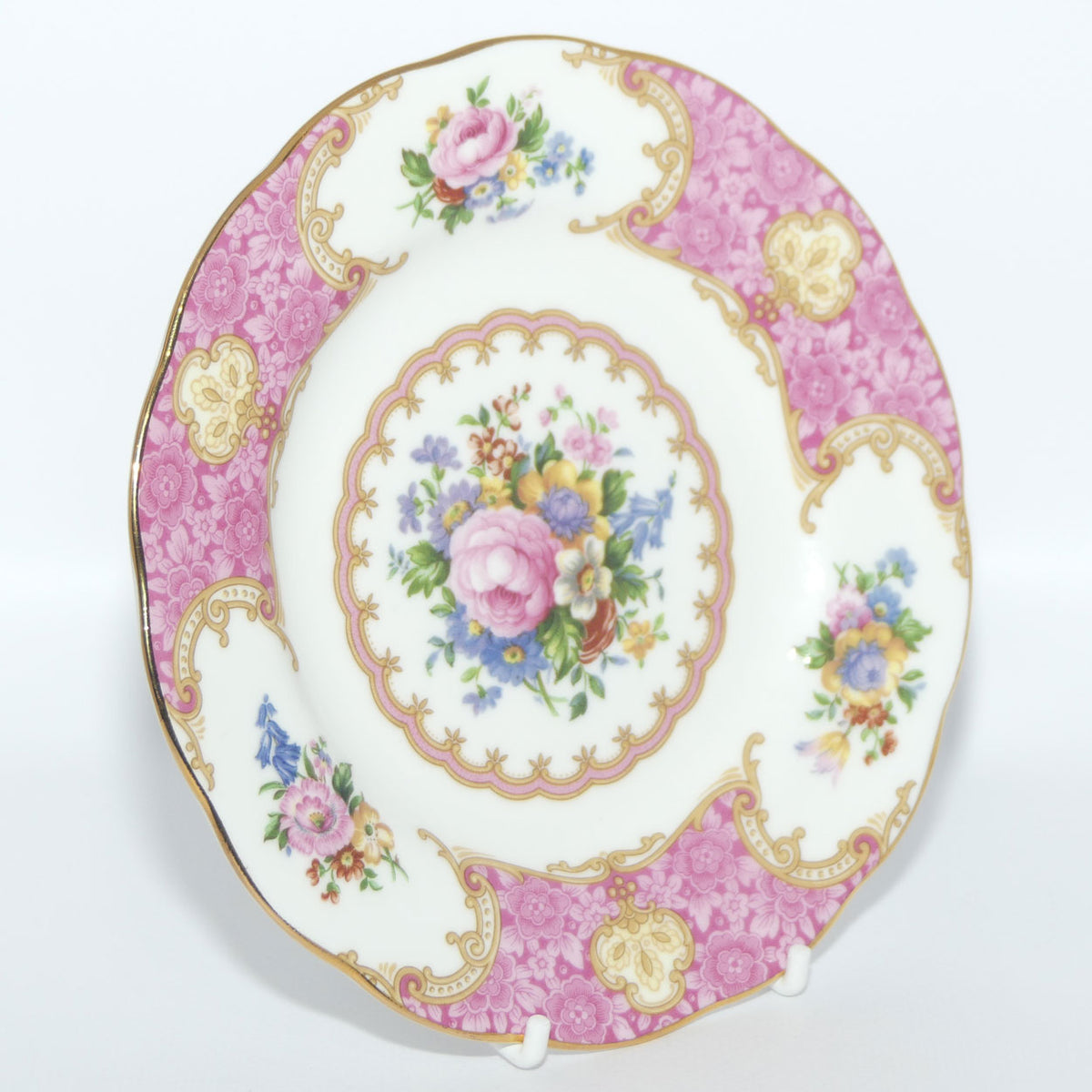 Royal Albert Bone China Lady Carlyle trio | Pink | Malvern | © 1944 Royal Albert Ltd