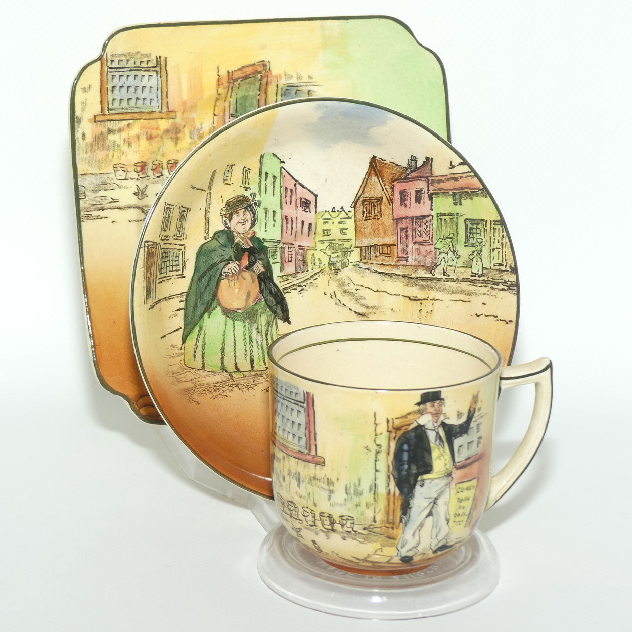 Royal Doulton Dickens trio #2 Cuttle | Gamp | Rudge D5175