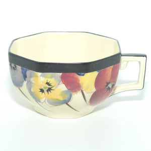 Royal Doulton Pansy with Black Border D4049 | tea trio | #2