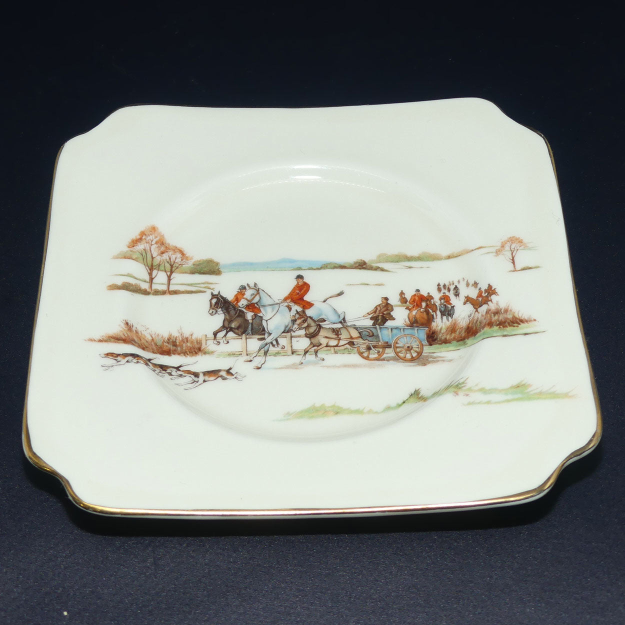 Royal Doulton Fox Hunting V1474 | Trio #2 | rare White Ground