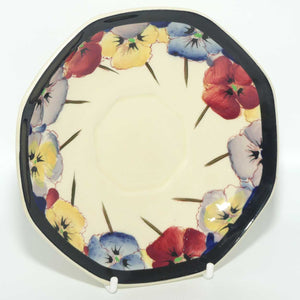 Royal Doulton Pansy with Black Border D4049 | tea trio | #2