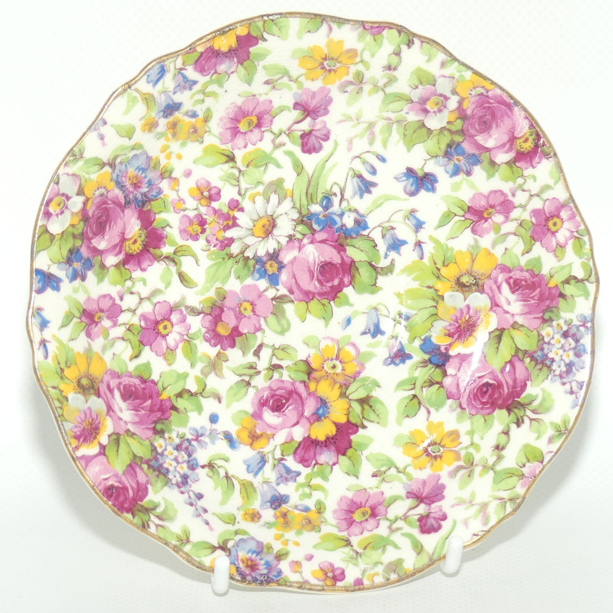 Royal Winton Summertime Chintz tea trio | Square Plate | #2