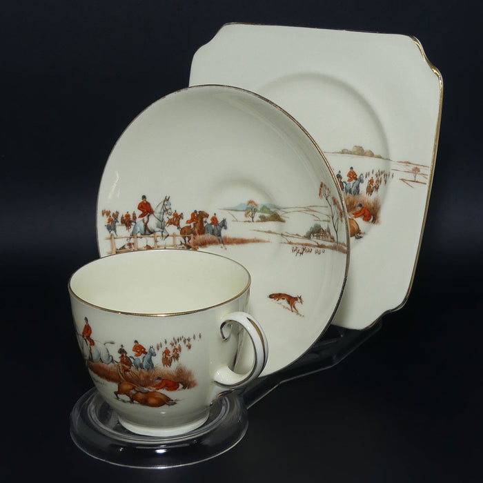 Royal Doulton Fox Hunting V1474 | Trio #3 | rare White Ground