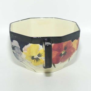 Royal Doulton Pansy with Black Border D4049 | tea trio | #3