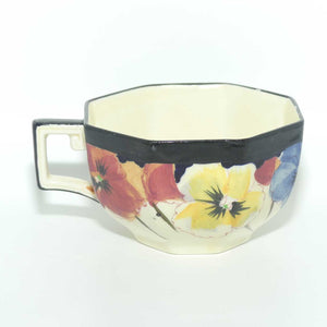 Royal Doulton Pansy with Black Border D4049 | tea trio | #3