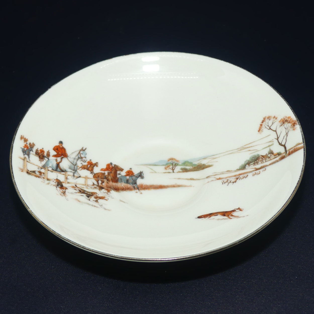 Royal Doulton Fox Hunting V1474 | Trio #3 | rare White Ground