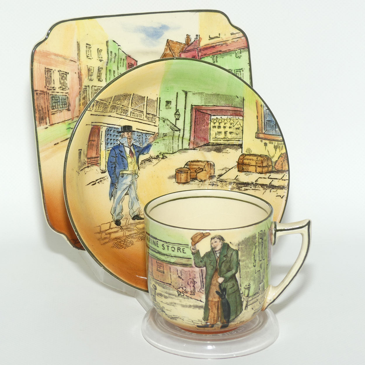 Royal Doulton Dickens trio #4 Squeers | Cuttle | Peggoty D5175