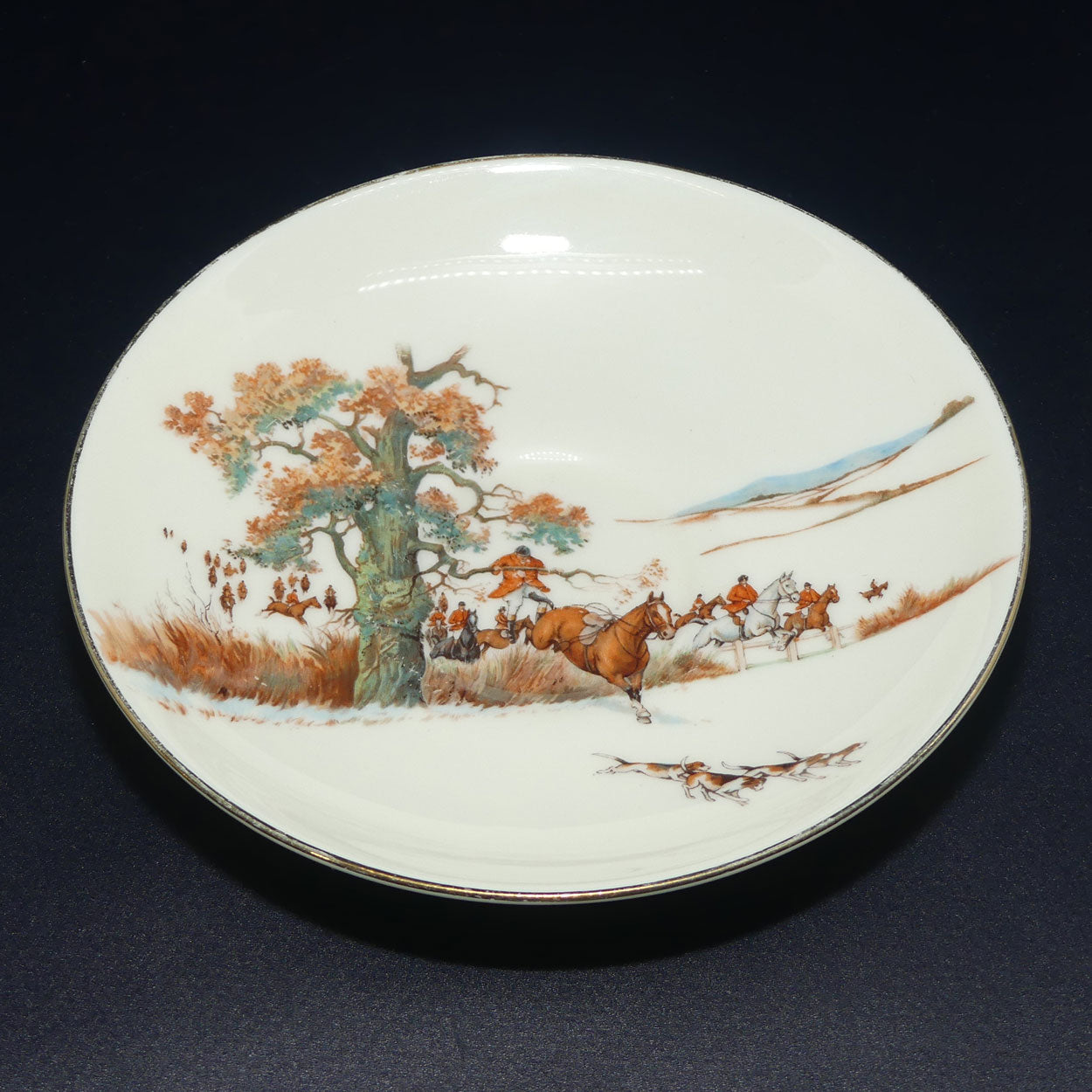 Royal Doulton Fox Hunting V1474 | Trio #5 | rare White Ground