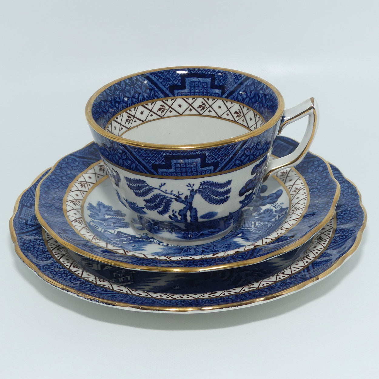 Booths Real Old Willow A8025 | tea trio | age toned