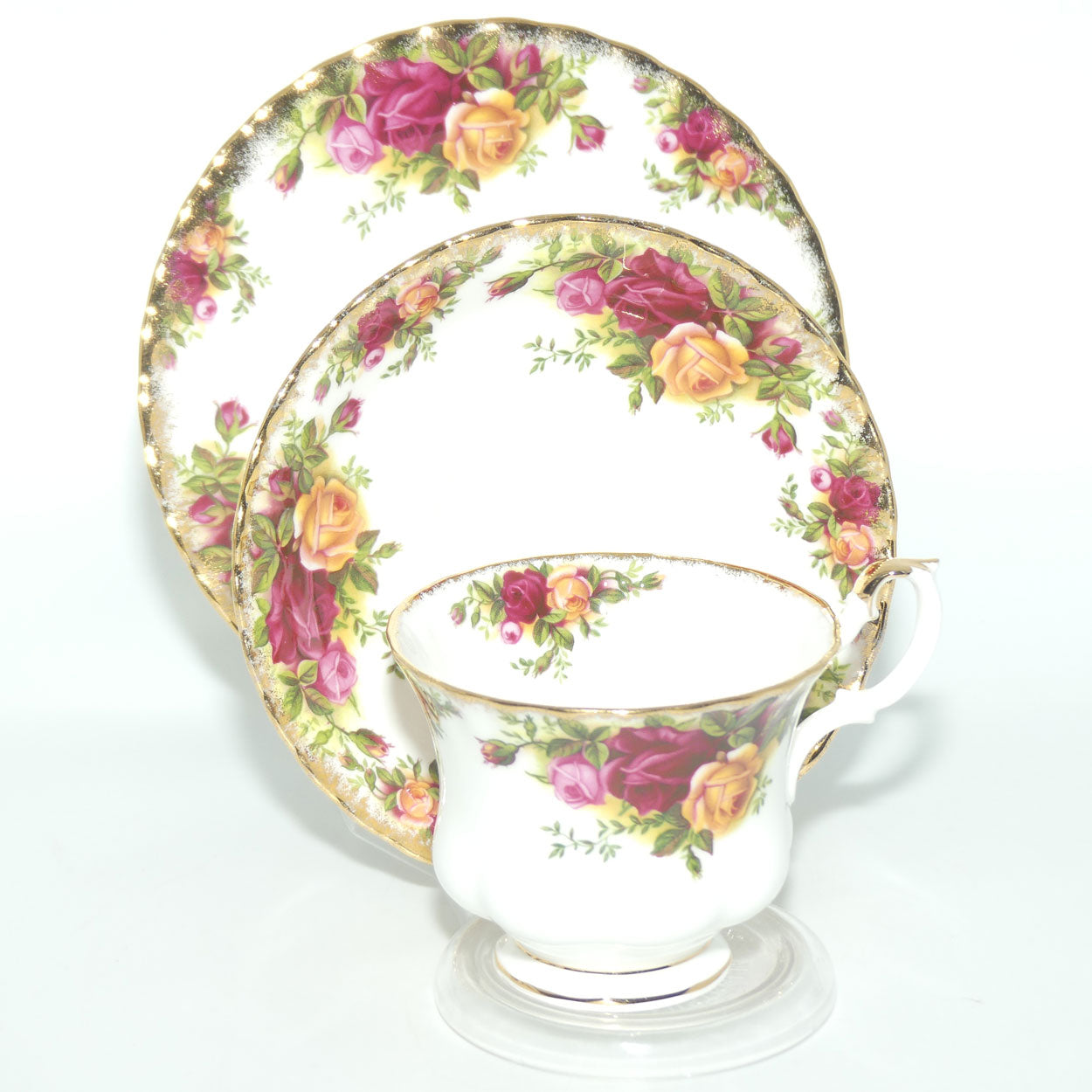 Royal Albert Bone China England Old Country Roses trio set of 6 | Early backstamp