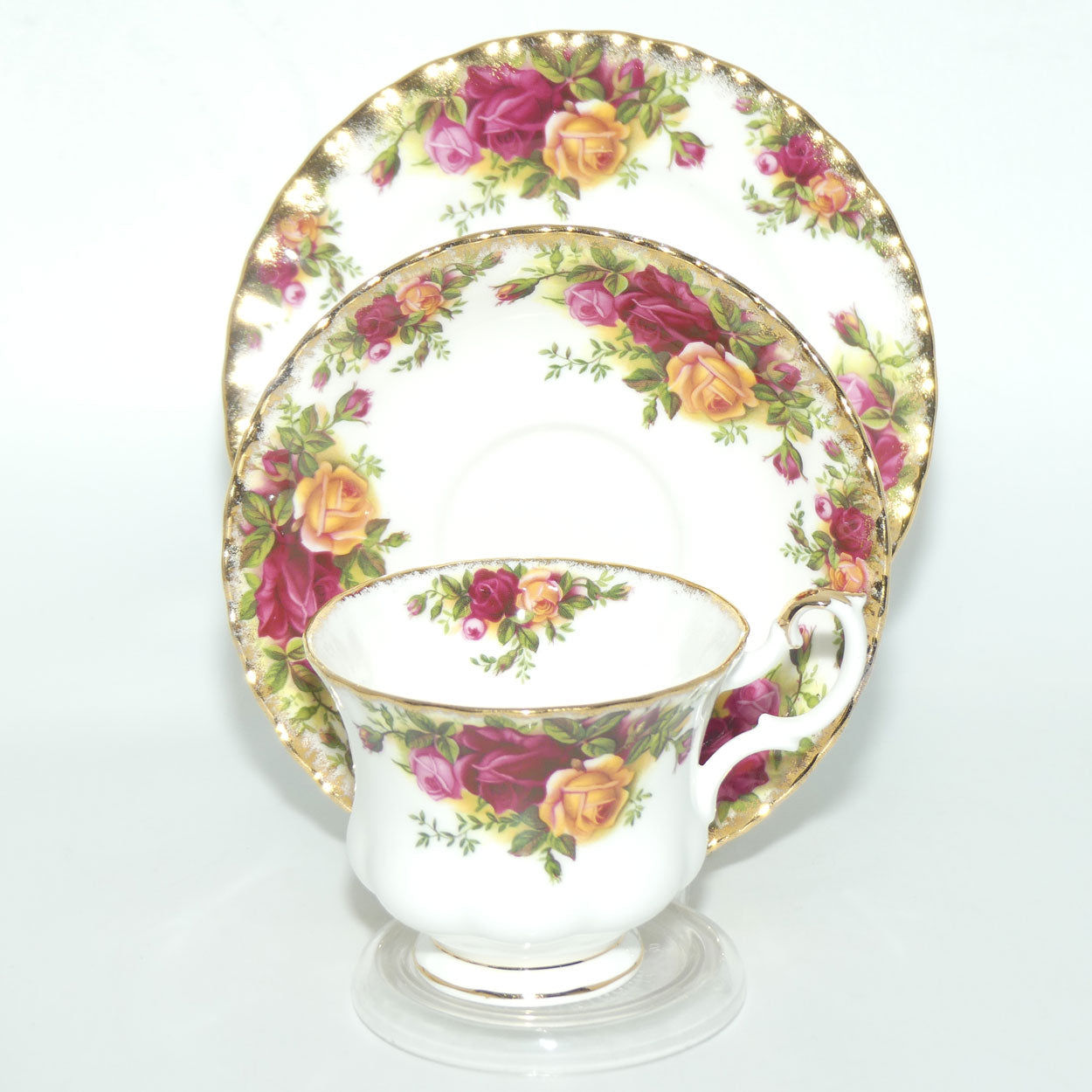 Royal Albert Bone China England Old Country Roses trio set of 6 | Early backstamp