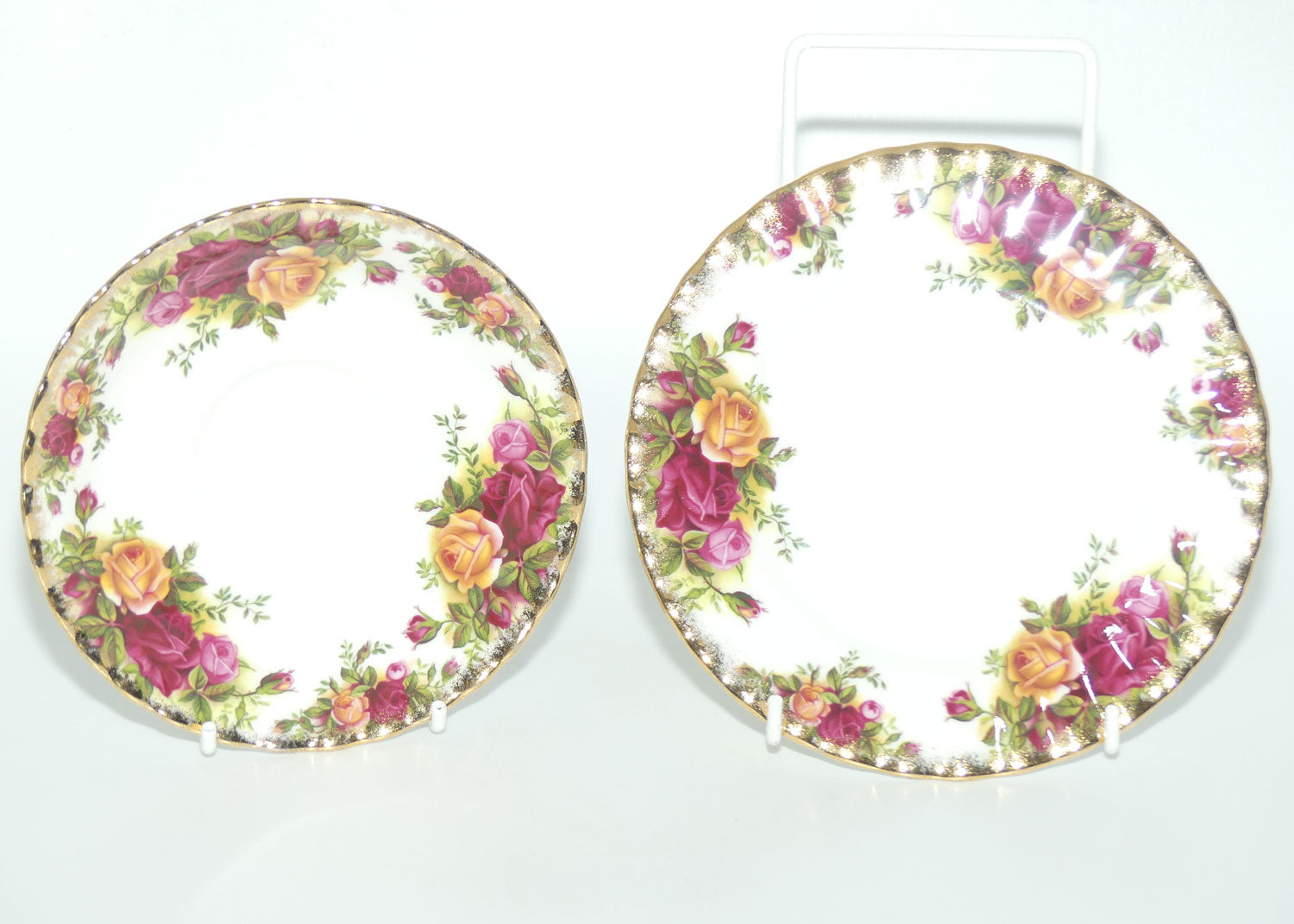 Royal Albert Bone China England Old Country Roses trio set of 6 | Early backstamp