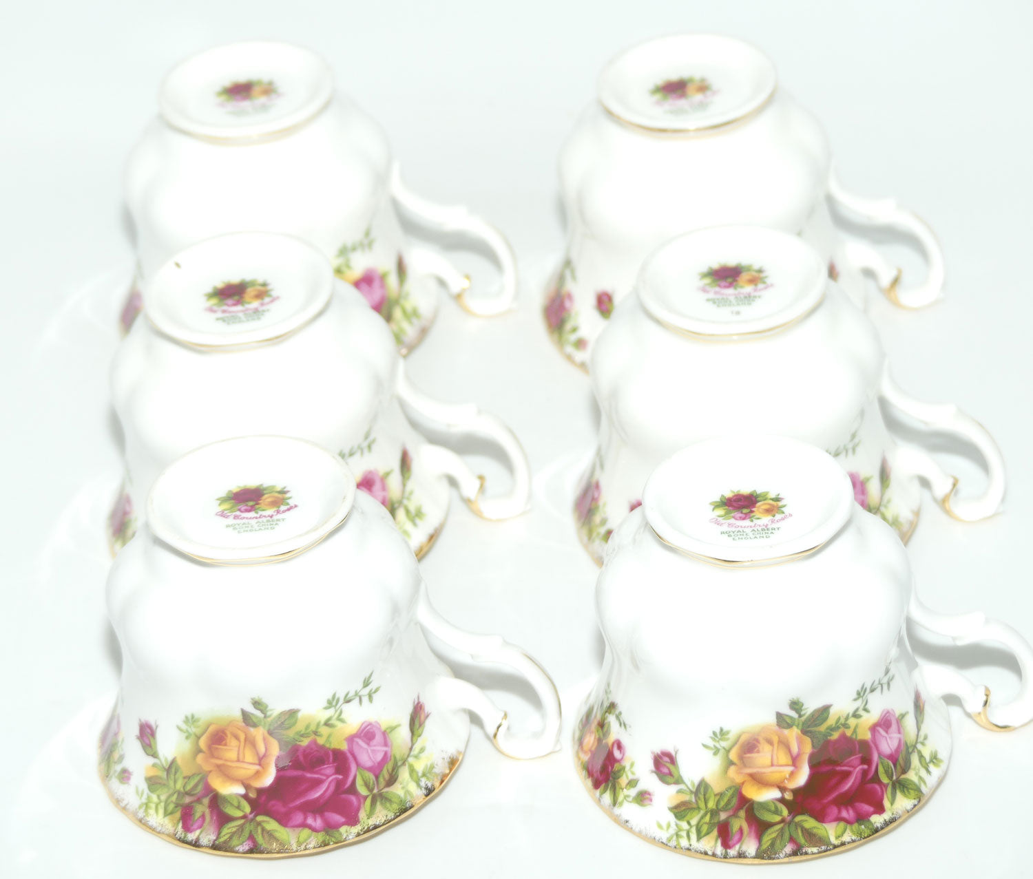 Royal Albert Bone China England Old Country Roses trio set of 6 | Early backstamp