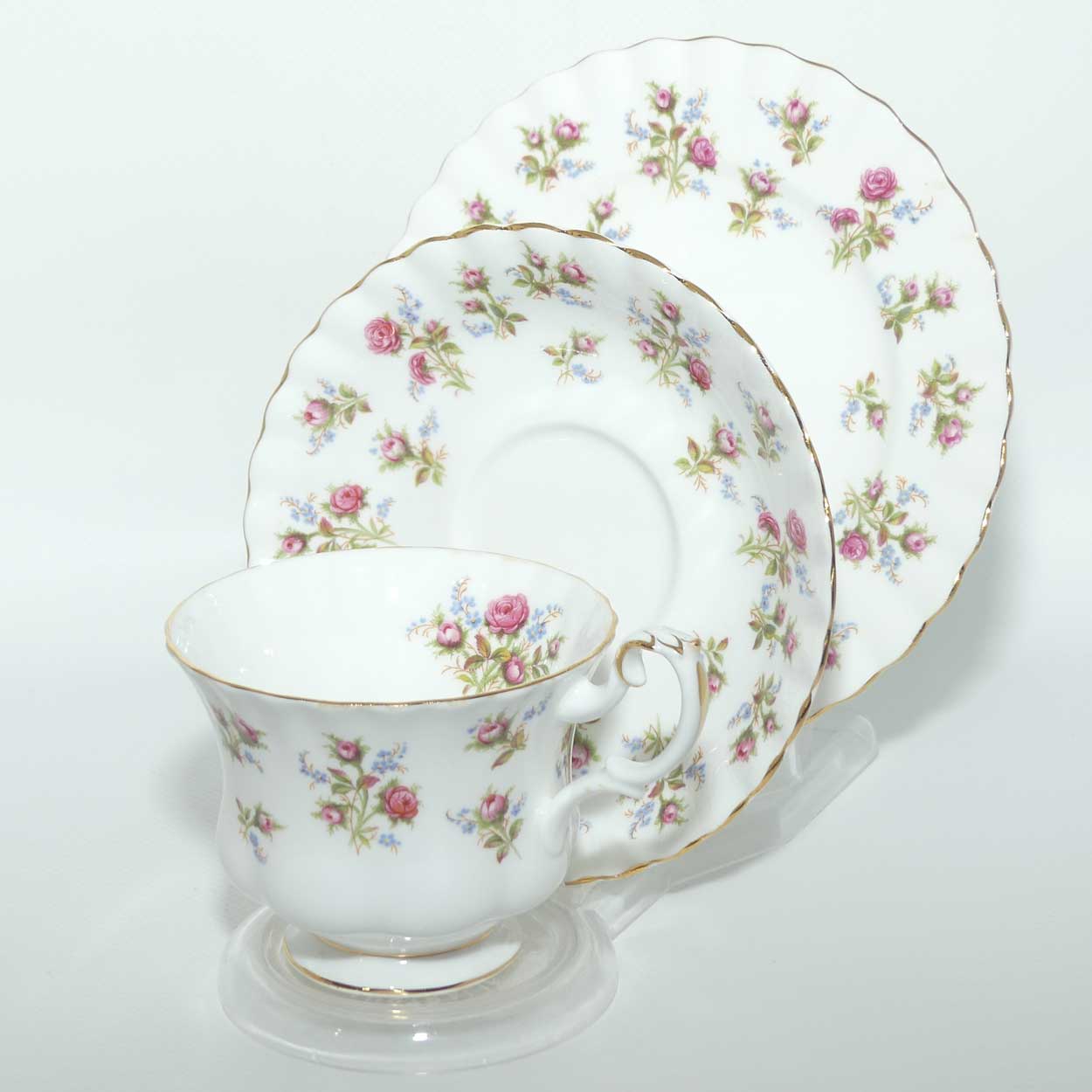 Royal Albert Bone China England Winsome trio | early patterned stamp | toned