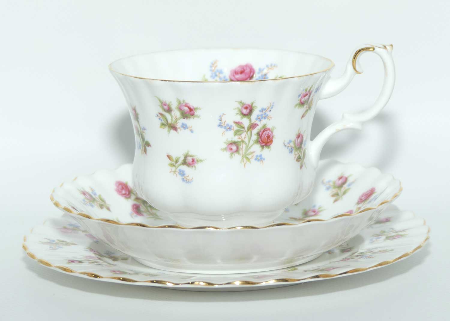 Royal Albert Bone China England Winsome trio | early patterned stamp | toned