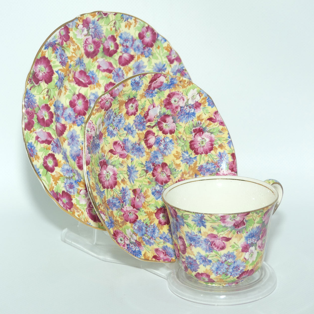 Roundabout Antiques · Products · Royal Winton Grimwades Chintz Royalty trio | Square saucer | Round plate · Shopify