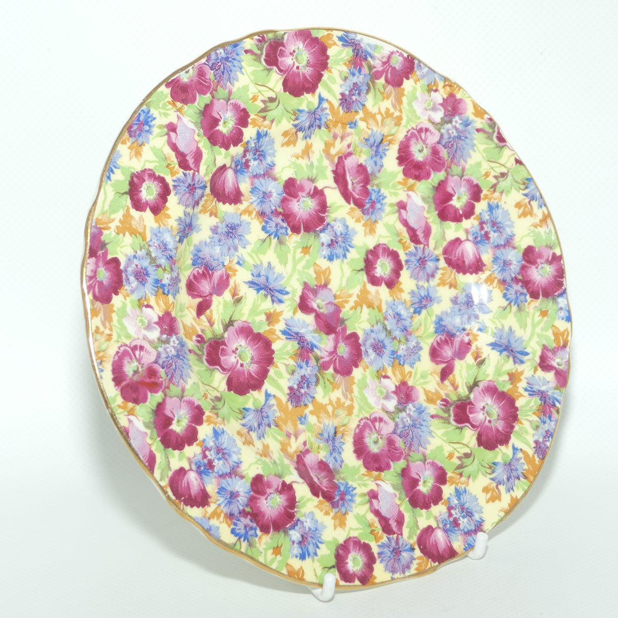Roundabout Antiques · Products · Royal Winton Grimwades Chintz Royalty trio | Square saucer | Round plate  