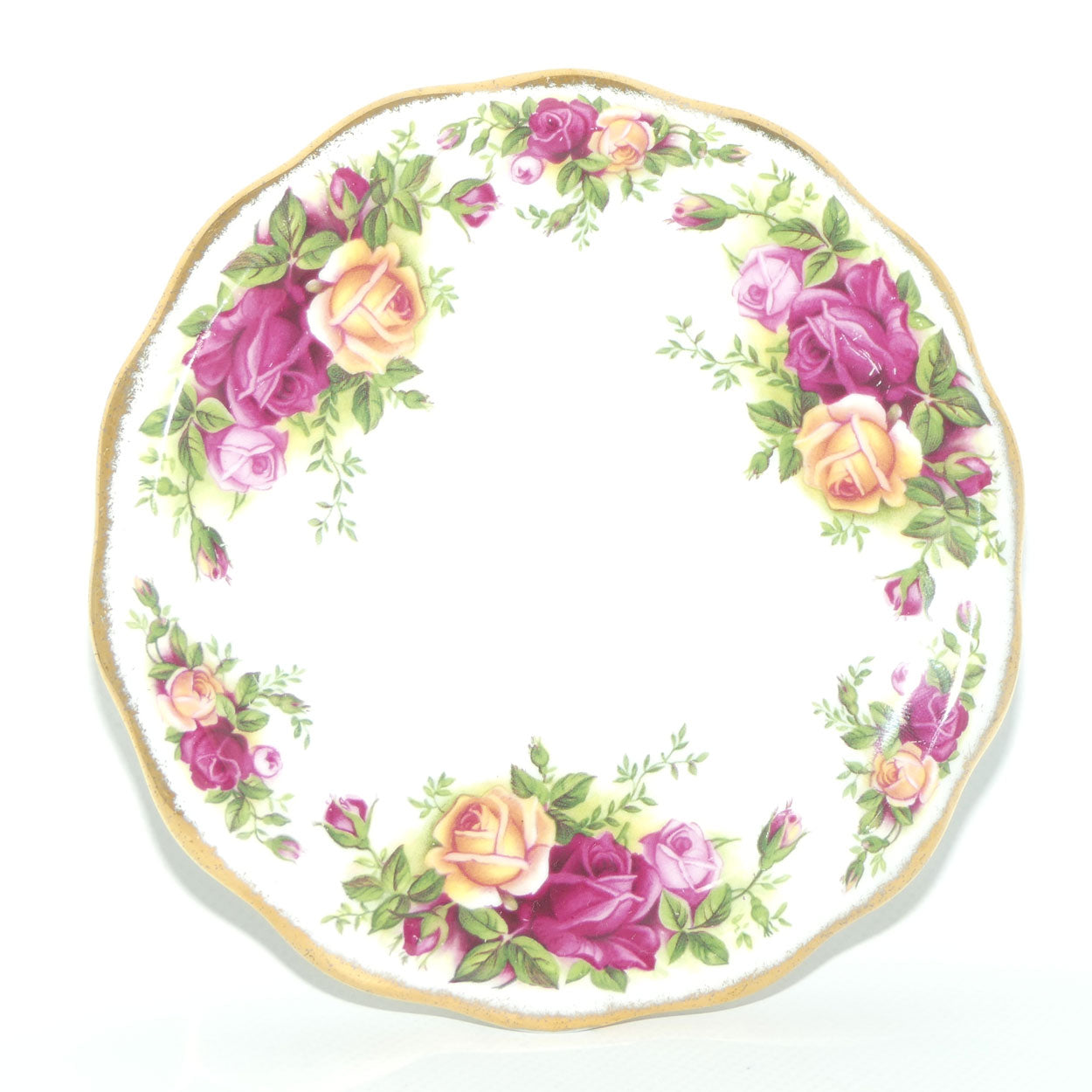 Royal Albert Bone China England Old Country Roses trivet | Tea Pot stand | © 1962 Royal Albert Ltd backstamp