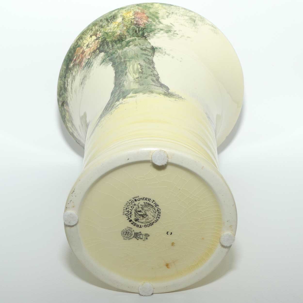 Royal Doulton Under the Greenwood Tree | Robin Hood tall trumpet shape vase