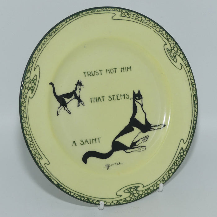 Royal Doulton Souter Cats plate | 18cm | Trust Not Him that Seems a Saint
