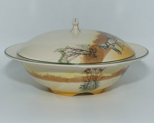 Royal Doulton Coaching Days Art Deco lidded tureen