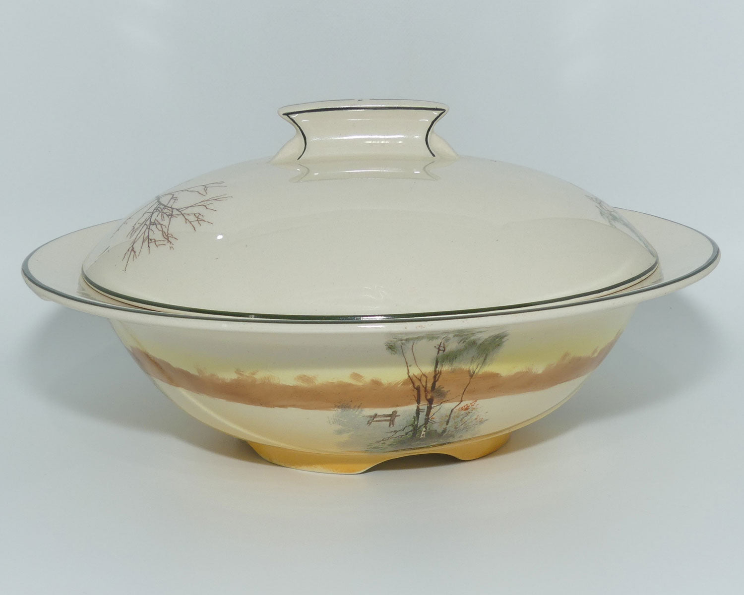 Royal Doulton Coaching Days Art Deco lidded tureen