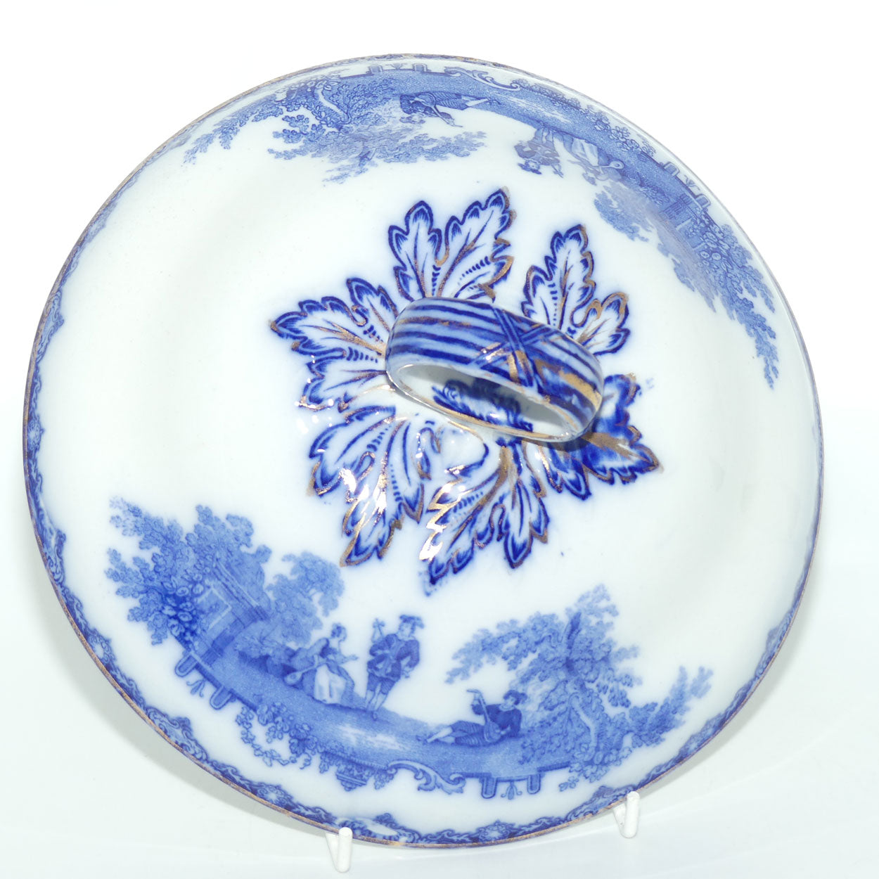 Doulton Watteau pattern Blue and White Tureen | #1