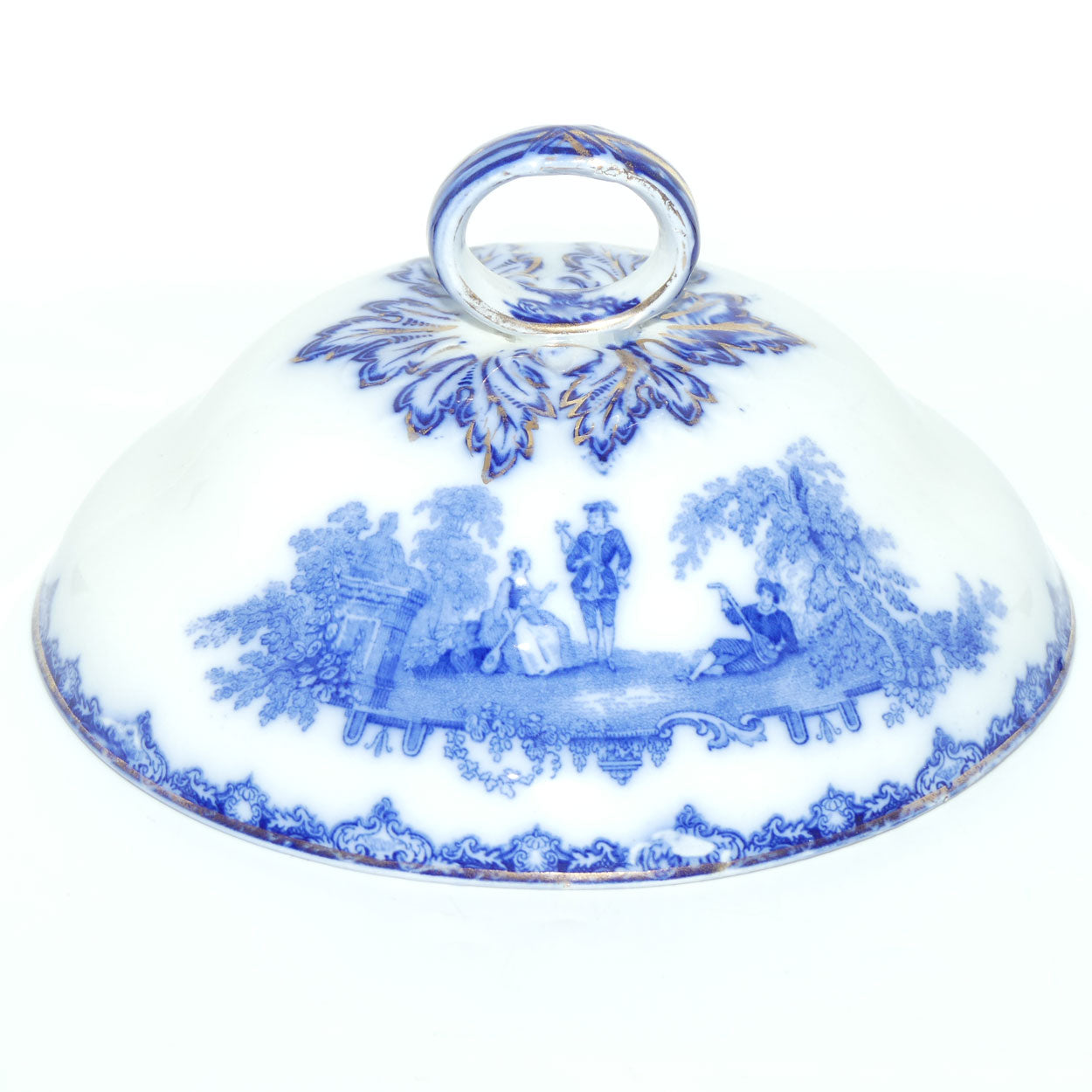 Doulton Watteau pattern Blue and White Tureen | #1