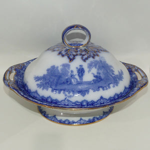 Doulton Watteau pattern Blue and White Tureen | #2