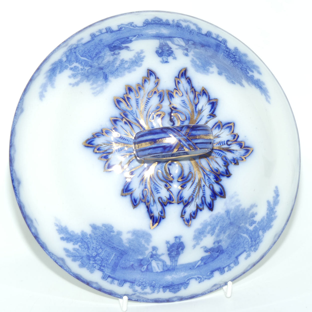 Doulton Watteau pattern Blue and White Tureen | #2